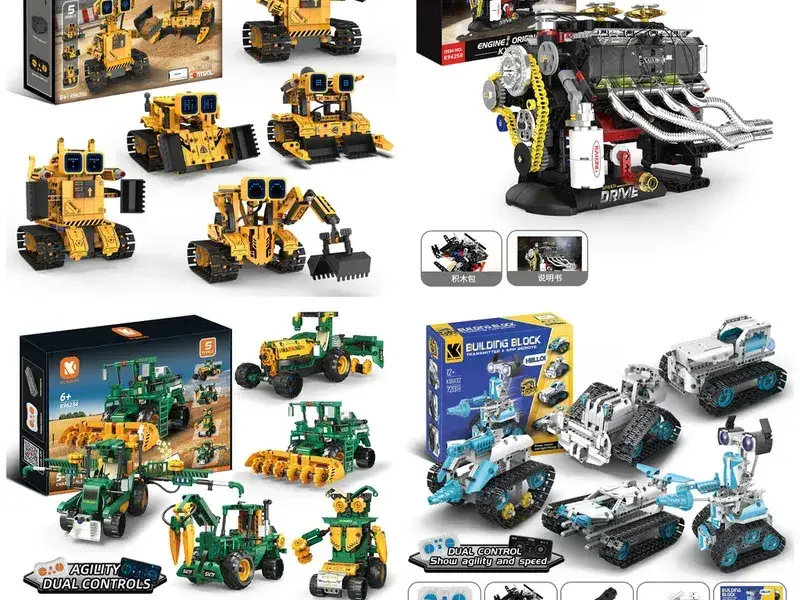 RC Robot Building Blocks & V8 Engine Model Kits — Low MOQ Supplier