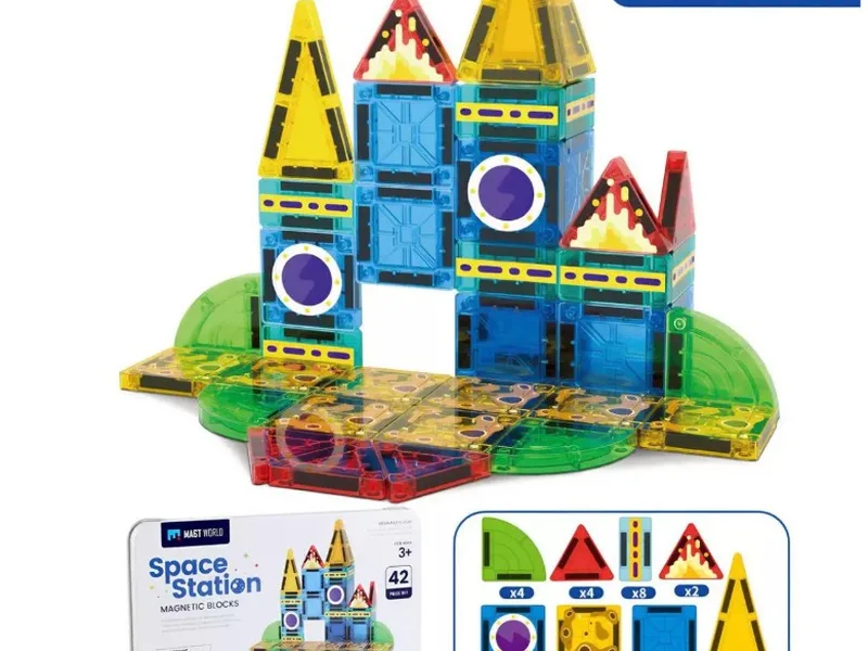 42pcs Magnetic Tiles Space Station Set