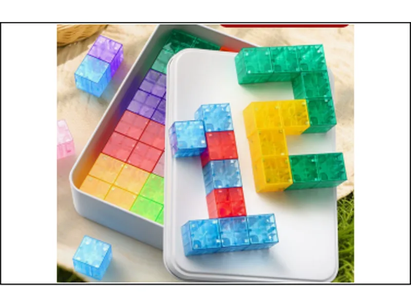 36PCS Colorful Magnetic Blocks Puzzle Tin
