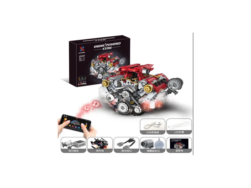 KXING V8 Engine Red Racing Edition K96204