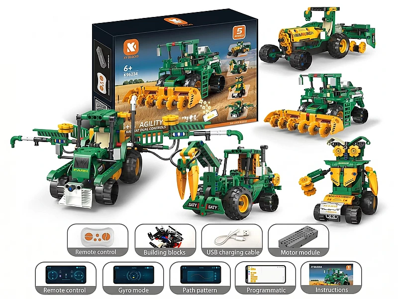 Farm Vehicles 5in1 RC Building Block Set
