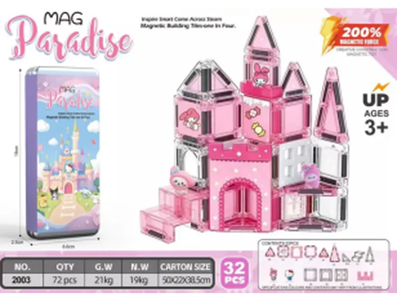 Mag Paradise Princess Castle Magnetic Building Tiles Set
