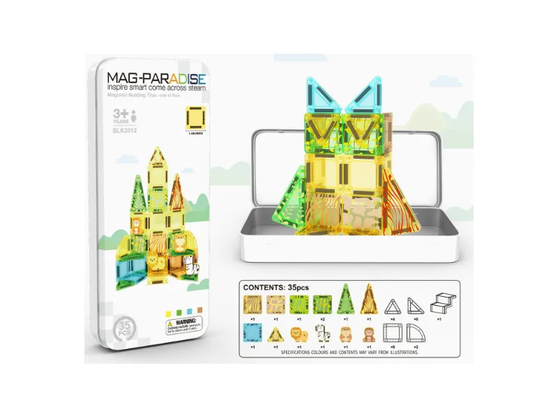 Mag Paradise 35PCS Animal Castle Tin Box Set