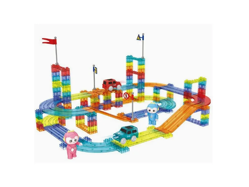 Deluxe Magnetic Race Track Building Block Set