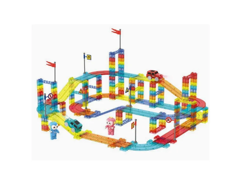 Mega Magnetic Race Track Building Block Set