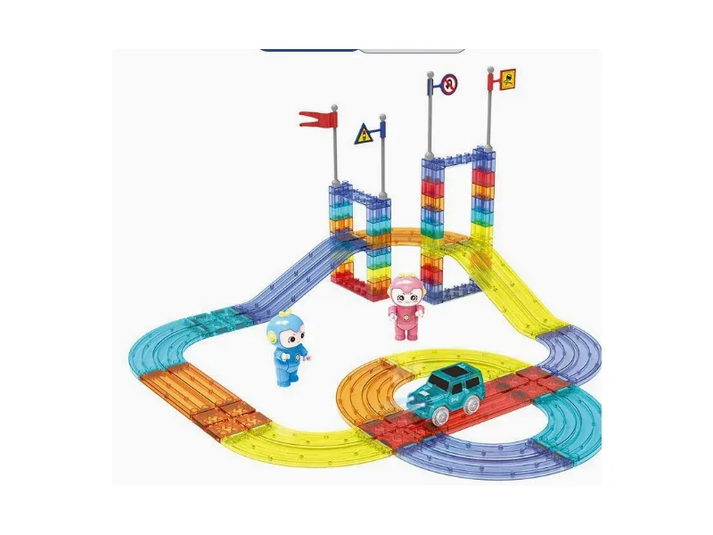 Magnetic Race Track Building Block Set