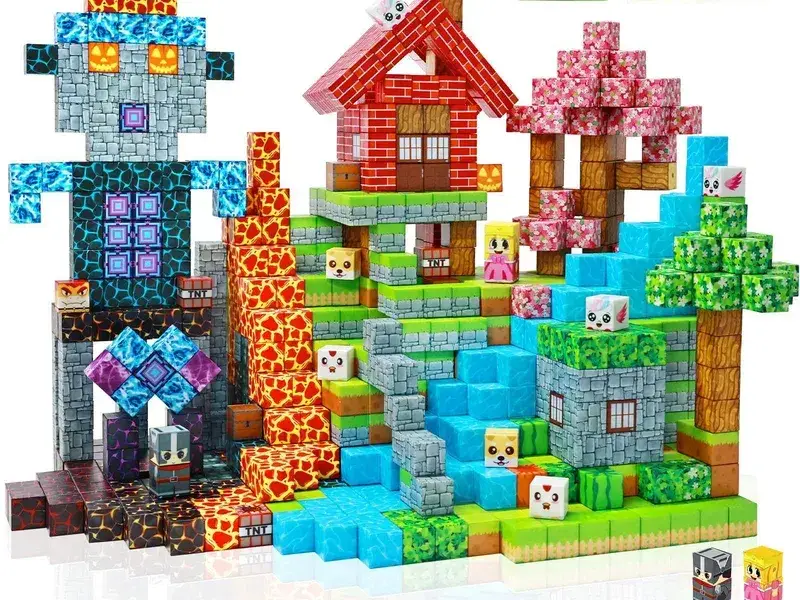 Pixel Magnetic Building Cubes Mixed World Multi-Theme Mega Set