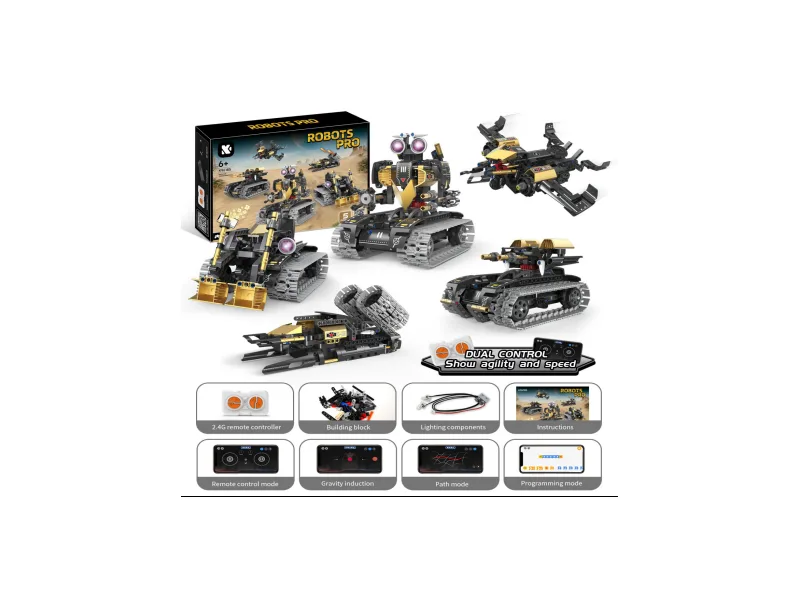 Robots Pro Panther - 5in1 Black Gold RC Robot (K96209)