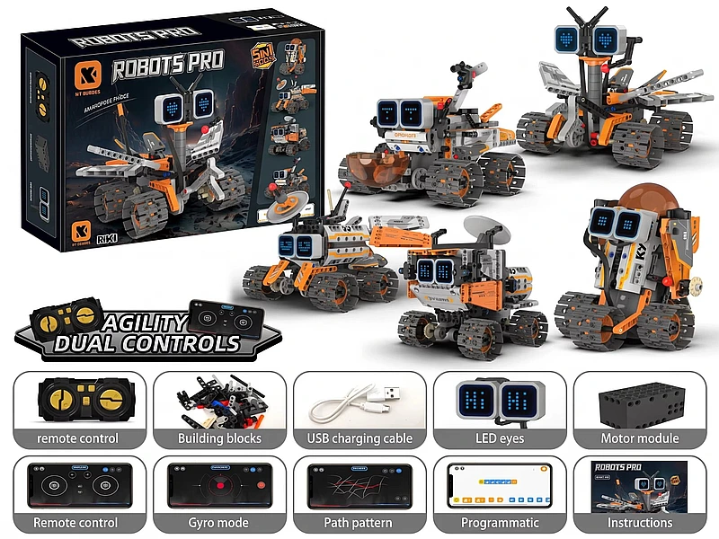 Robots Pro Orange Blaze 5in1 Building Block Robot