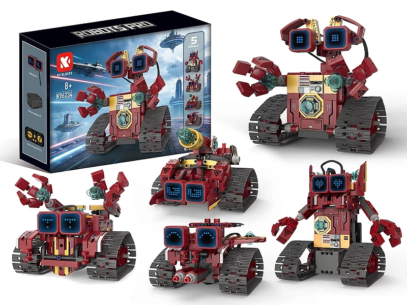 Robots Pro Red Dragon 5in1 Building Block Robot