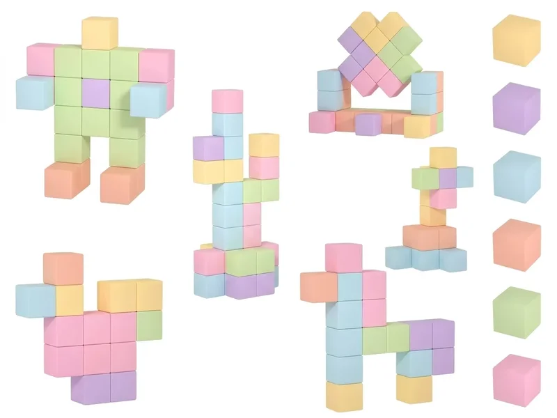 Pixel Magnetic Cubes - Solid Color (80PCS)